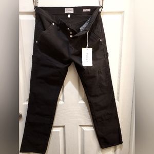 Frame le slouch black denim